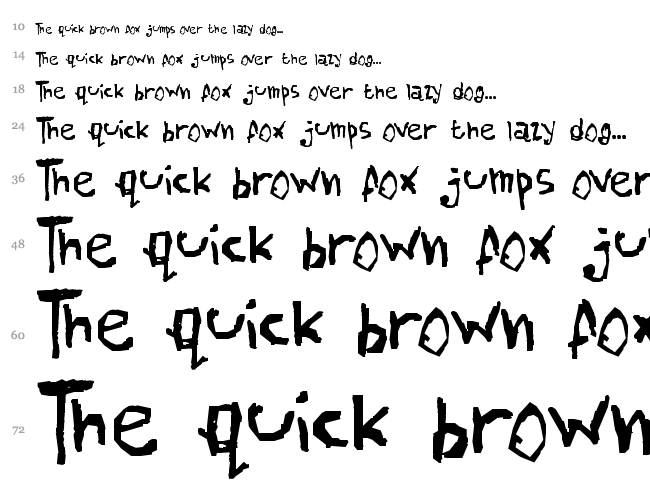 AmazHand First font waterfall