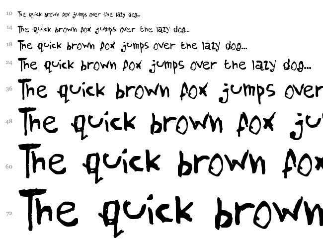 AmazHand First font waterfall