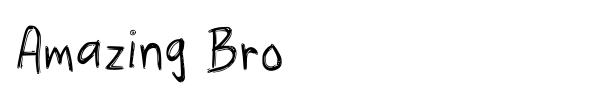 Amazing Bro font
