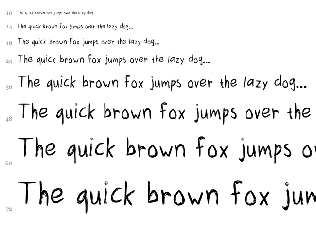 Amazing Bro font waterfall