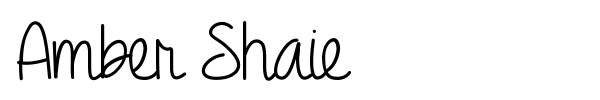 Amber Shaie font