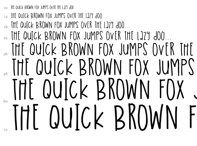 American Youth font waterfall