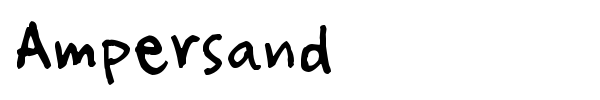 Ampersand font