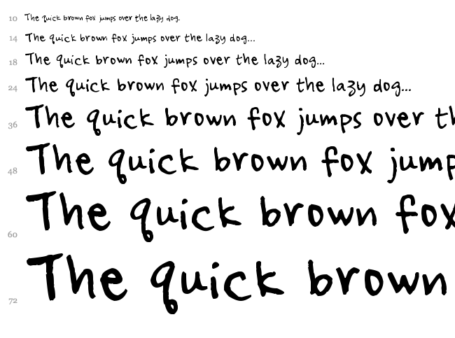 Ampersand font waterfall