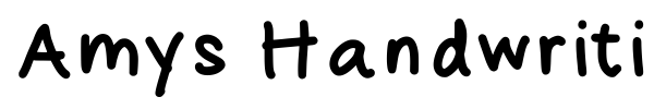 Amys Handwriting font