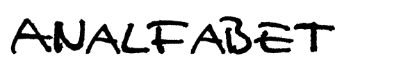 Analfabet font