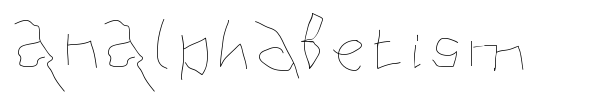 AnAlphaBetism font