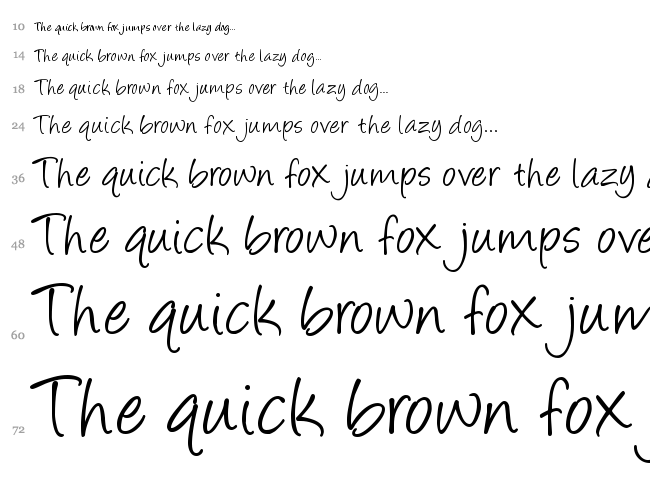 Angelina font waterfall