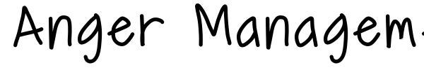 Anger Management font