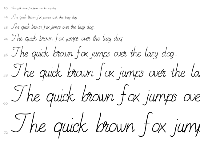 Ani Lazy Day font waterfall