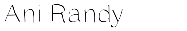 Ani Randy font
