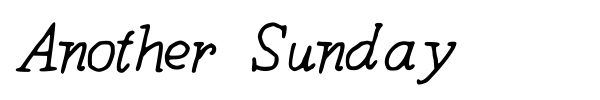 Another Sunday font