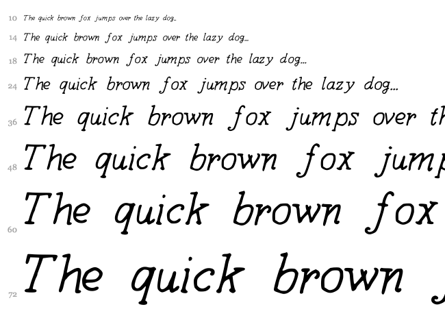 Another Sunday font waterfall
