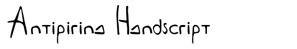 Antipirina Handscript font