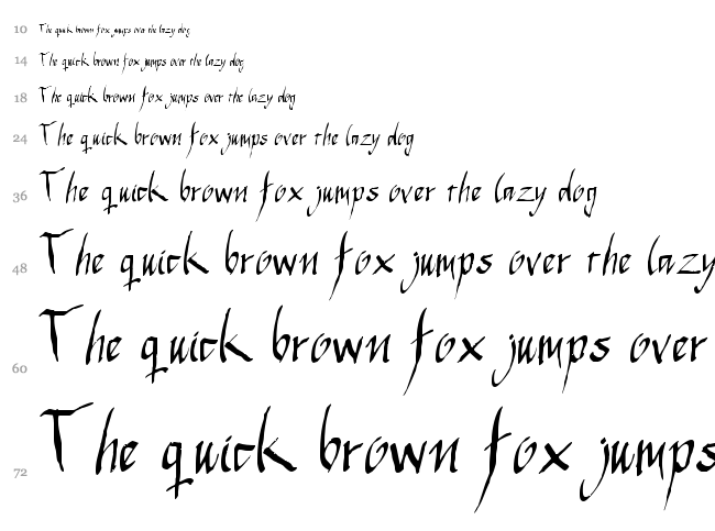 Apantasia 2 font waterfall