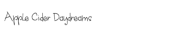 Apple Cider Daydreams font