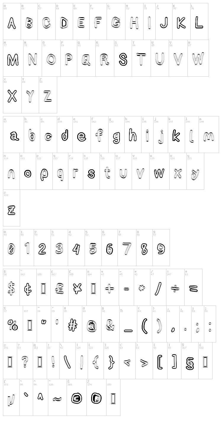 AppleStorm font map
