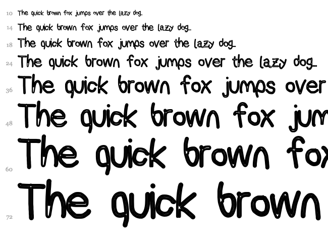 AppleStorm font waterfall