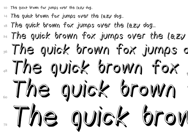 AppleStorm font waterfall
