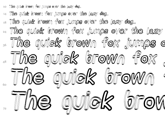 AppleStorm font waterfall