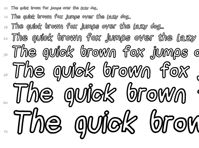 AppleStorm font waterfall