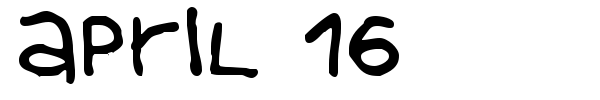 April 16 font