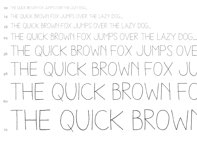 Aracne font waterfall
