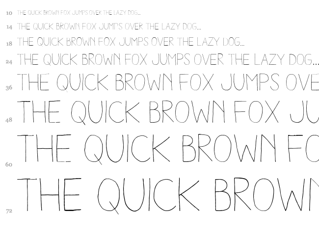 Aracne font waterfall