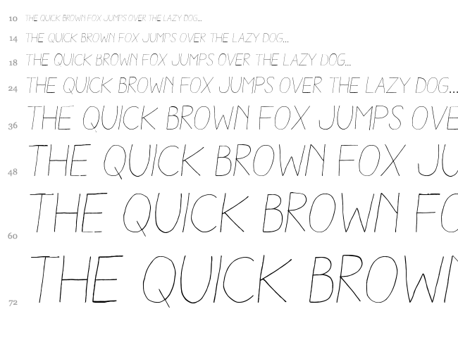 Aracne font waterfall