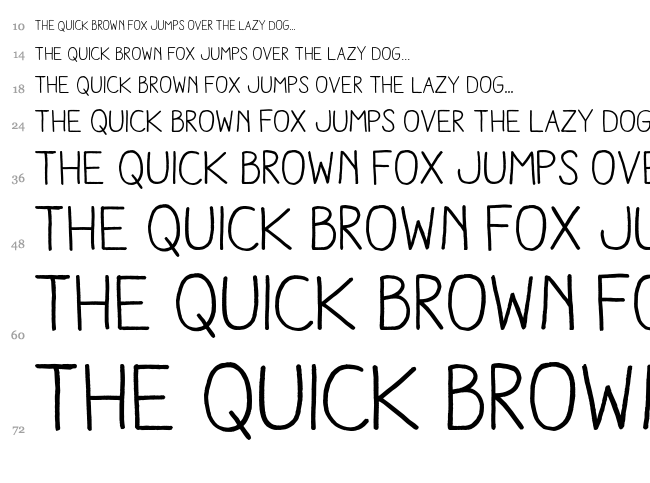 Aracne font waterfall