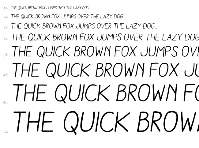 Aracne font waterfall