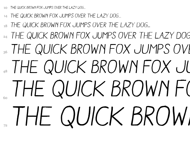 Aracne font waterfall
