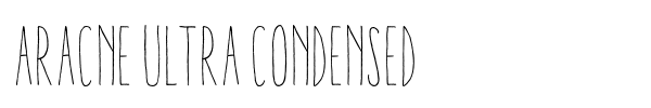 Aracne Ultra Condensed font preview