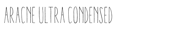 Aracne Ultra Condensed font preview