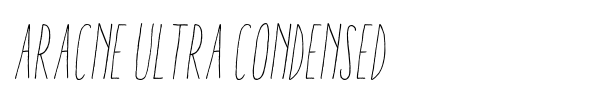 Aracne Ultra Condensed font preview
