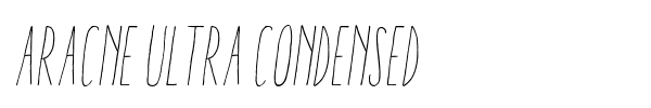 Aracne Ultra Condensed font preview