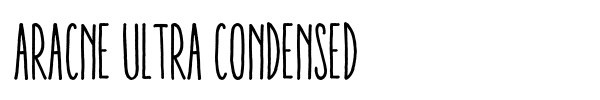 Aracne Ultra Condensed font preview