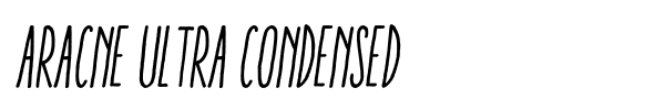 Aracne Ultra Condensed font preview