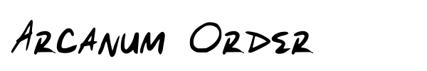 Arcanum Order font