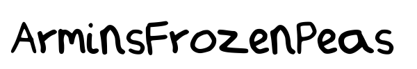 ArminsFrozenPeas font