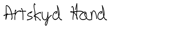 Artskyd Hand font