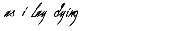 As I Lay Dying font