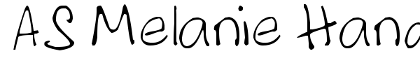 AS Melanie Handwritting font