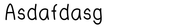 Asdafdasg font
