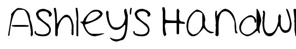 Ashley's Handwriting font