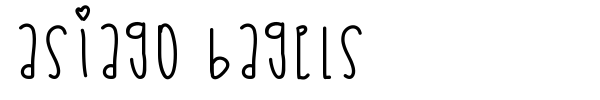 Asiago Bagels font