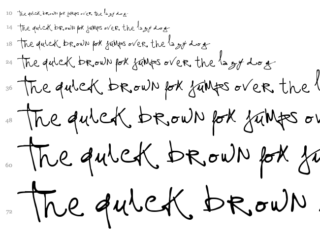 Assign font waterfall