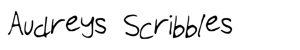 Audreys Scribbles font