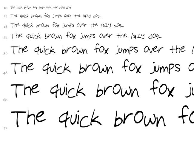 Audreys Scribbles font waterfall