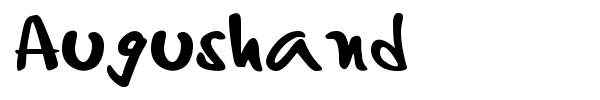 Augushand font